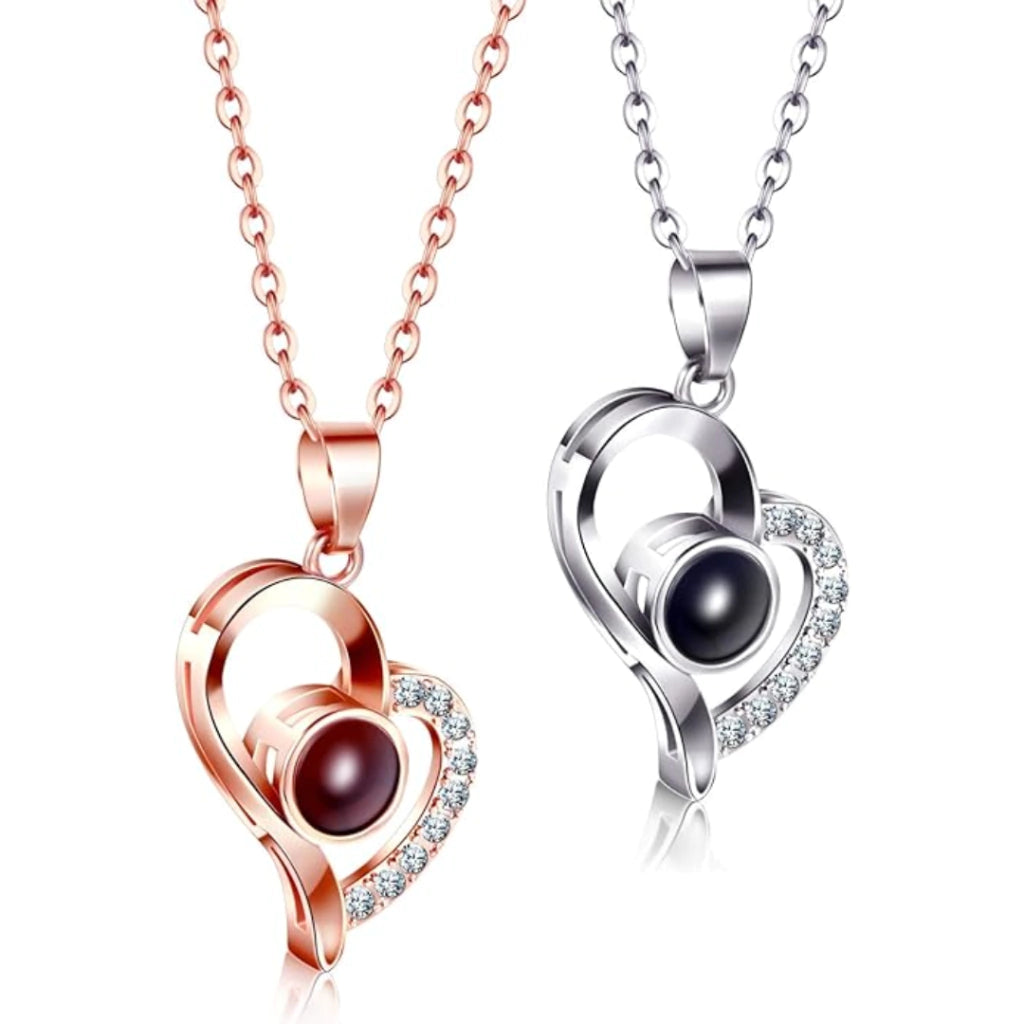 Collar Corazón te amo en 100 idiomas